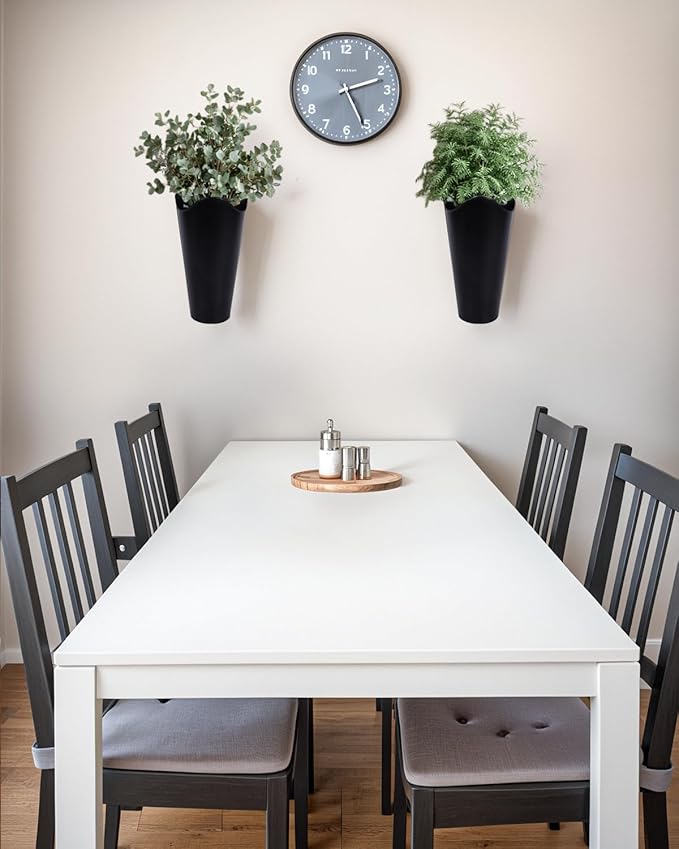 vensovo 12 Inches Galvanized Wall Planters - 2 Packs Metal Tin Vases for Flowers Indoors, Farmhouse Hanging Planter Tall Flower Holder for Country Decor Outdoors, Black