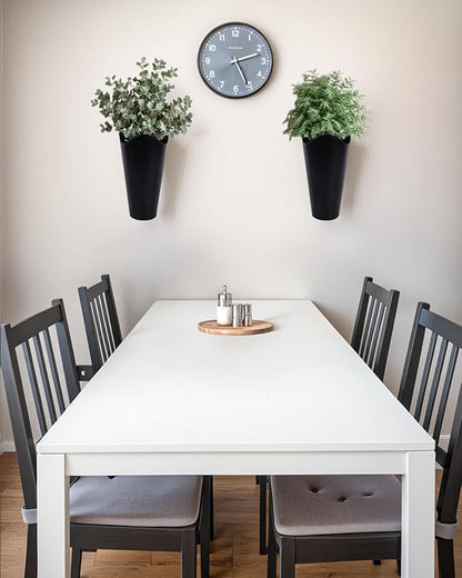 vensovo 12 Inches Galvanized Wall Planters - 2 Packs Metal Tin Vases for Flowers Indoors, Farmhouse Hanging Planter Tall Flower Holder for Country Decor Outdoors, Black