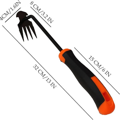 Hand Weed Puller Dual-Action 4-Claw Weeder with Ergonomic Grip Garden Tool for Efficient Root Removal Precision Weed Extraction Ideal for Garden Enthusiasts