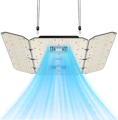 VIVOSUN AeroLight Wing AW400SE, LED Grow Light 400W with Integrated Circulation Fan, App Compatible, Used with Growhub Controller E42A/E25 to Achieve More Functions for 4x4/5x5 Grow Tent