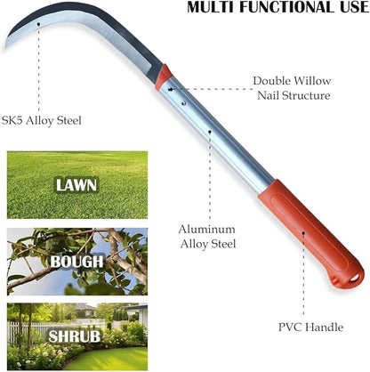 Japanese Weeder, Garden Tools, Scythe, Manual Mowing, Trimming Lawn - 22.83"