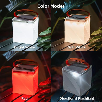LuminAID Survivor Solar Lantern with Dual Phone Charger - Inflatable LED Lamp for Camping, Hiking and Travel - Emergency Light for Power Outages, Hurricane, Survival Kits