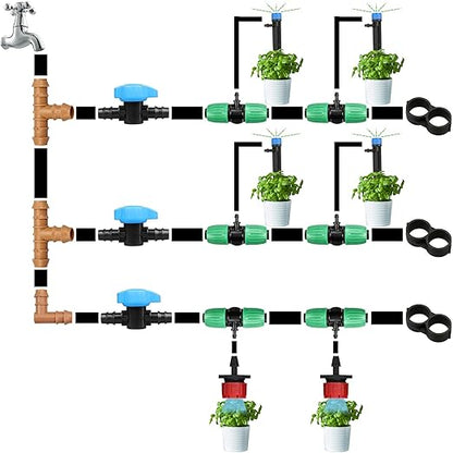 1/2 Inch Drip Irrigation Barbed Valve: 3 Pack 1/2" Shut Off Valves Male x Male for 1/2 Inch Drip Irrigation Tubing (.570-.620" ID) Switch Valves for Easy Flow Control in Irrigation System