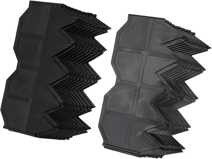 Garden Edging Border 40 Pack Black Plastic Landscape Lawn Fence Panels 5.7 in by 12 in Easy Install Decorative Garden Border