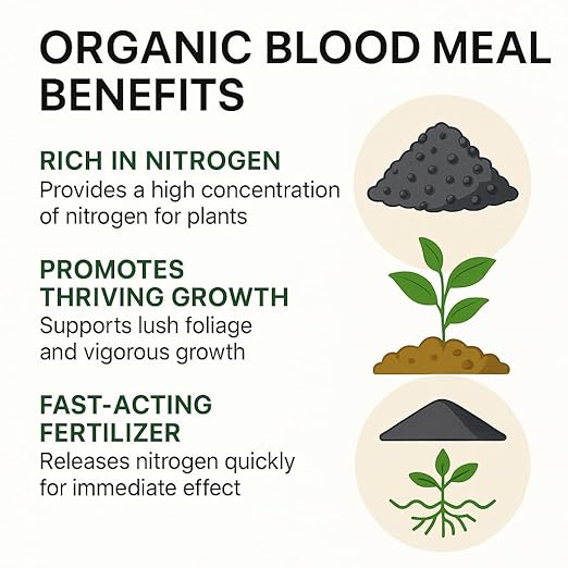 𝐁𝐄𝐒𝐓𝐒𝐄𝐋𝐋𝐄𝐑 Organic Blood Meal Fertilizer by Gardenera - 12-0-0 NPK - All-Natural Plant Food Source of Nitrogen for Organic Gardening, Flowers, Vegetables, Trees & Shrubs - 20 QUARTS