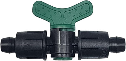 USA Made - 5 PACK Premium 1/2 Inch Drip Tape Irrigation Tubing 16mm Shut Off Valve Universal Perma-Loc Connector Barbed Locking Fitting - Fits All Brands Rainbird, Netafim, Etc. 16mm
