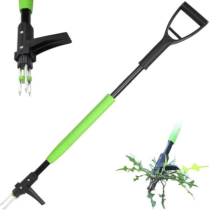 Garden Guru Stand Up Weeder Weed Puller Tool – Long Handle up to 45-Inch – Heavy Duty 3 Claw Weeder with Foot Pedal – No Bending or Kneeling – Great for Dandelions, Thistle, Grass (4 Pack)