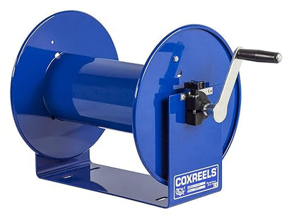 Coxreels 112-3-50 Compact Hand Crank Steel Hose Reel - 4,000 PSI - Holds 3/8" x 50' Length Hose - Perfect for Air Compressor, Garden, Pressure Washer, Electric Hoses (Hose Not Included) Made in USA