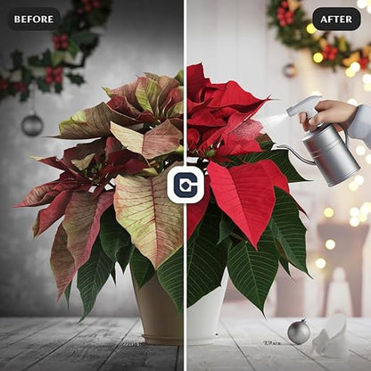 Gardenera Premium Holiday Plant Food Mist - 3-1-2 Liquid Fertilizer Spray for Poinsettias, Christmas Flowers, and Greenery - 8oz