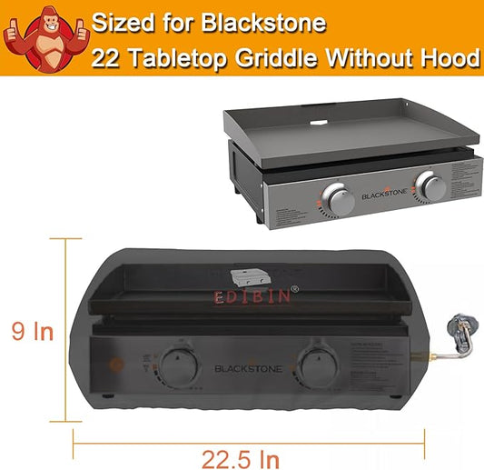 22 inch Griddle Cover for Blackstone 22 inchTabletop Grill Without Hood,900D Polyester Heavy Duty Waterproof Griddle Cover for Blackstone 22" Griddle Cooking Station Without Hood
