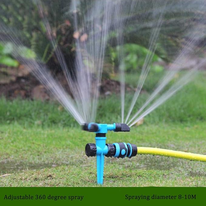 SagaSave Portable 360 Degree Sprinkler for Yard, Rotating Lawn Sprinkler, Large Area Coverage Water Sprinklers for Lawns and Gardens