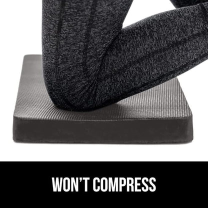 GORILLA GRIP Extra Thick Patent Pending Soft Foam Kneeling Pad, Supportive Large Cushion Knee Pads for Gardening, Baby Bath Time, Dirt and Water Resistant, Workout, Garden Supplies, 17.5x11, Charcoal