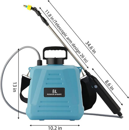 2 Gallon Electric Garden Sprayer, Electric Sprayer with USB Rechargeable Handle, 3 Mist Nozzles, Retractable Wand, Water Pump Sprayers