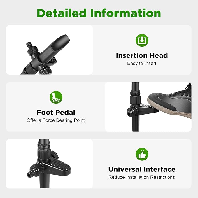 Solar Water Sprinkler Solar Powered Motion Activated Water Sprinkler Outdoor Sprinklers with Motion Sensor for Farmland Lawn Courtyard 1000ft², Applicable Temperature 32-104℉