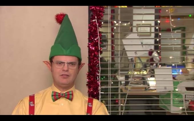 SCS Direct The Office Dwight Schrute Christmas Elf 8" Garden Gnome - Funny Indoor/Outdoor Holiday Lawn Ornament Figure Decoration - Officially Licensed - Gift for Adults, Men, Women - PVC