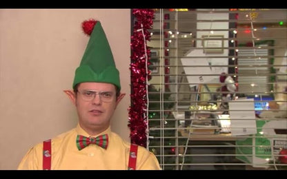 SCS Direct The Office Dwight Schrute Christmas Elf 8" Garden Gnome - Funny Indoor/Outdoor Holiday Lawn Ornament Figure Decoration - Officially Licensed - Gift for Adults, Men, Women - PVC