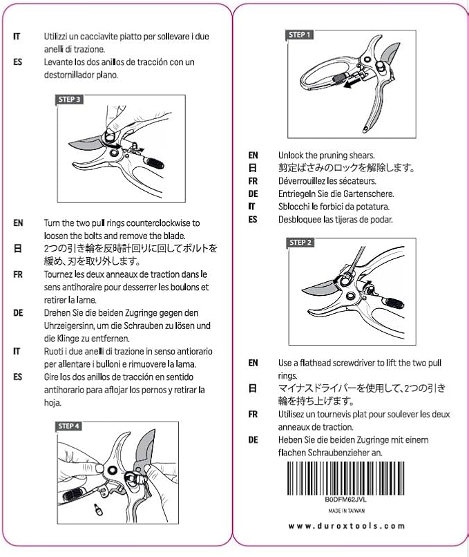 DUROX - Replacement Blade for DGR-01 Pruner. Spare blade for DUROX Gardening Shears, Garden Scissors, and Pruning Scissors. Extend the life of your DGR-01 pruners effortlessly