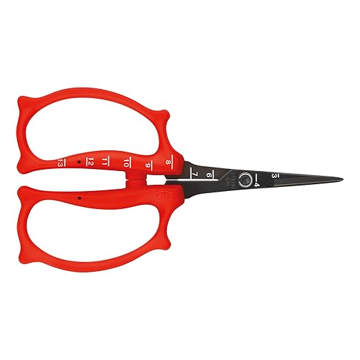 Felco 420 Trimming Scissors – 6.1" Garden Clippers with Fine Tip & Non-Stick Blade | Pruning Shears for Gardening | Garden Scissors for Plant with Stainless Steel Blade, Built-In Ruler