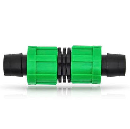 (50-Pack) Drip Irrigation Tubing Coupling - 1/2" Universal Perma Connector Barbed Locking Fitting - Fits All Brands 16-17mm Drip Tape & Tubing (50, Coupling)