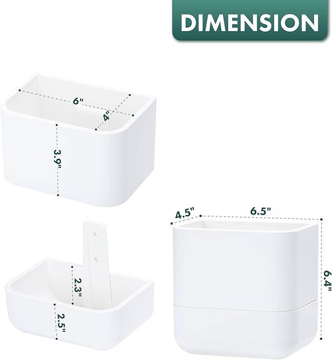 Phoenix Vine 6.5-Inch Wall Mounted Self-Watering Planter Pot for Indoor Houseplants and Herbs | Modern Hanging Planter for Window Sills, Bathroom Walls, Home & Office Décor, White, Set of 1, 01-WP-W-1