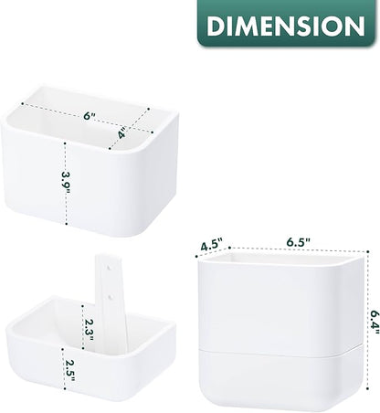 Phoenix Vine 6.5-Inch Wall Mounted Self-Watering Planter Pot for Indoor Houseplants and Herbs | Modern Hanging Planter for Window Sills, Bathroom Walls, Home & Office Décor, White, Set of 1, 01-WP-W-1