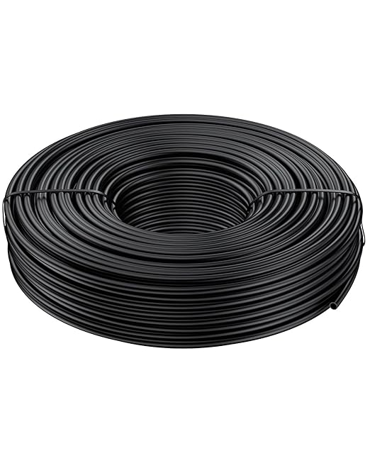 Pawfly 100 ft. 1/4 Drip Irrigation Tubing, Blank Distribution Tubing for Drip Irrigation System, 1/4" Black Polyethylene Drip Line, Drip Irrigation Part Drip Irrigation Hose Roll for Garden Watering