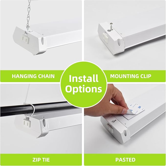 Hlite 16inch Adjustable Full Spectrum Plant Growing Lamps- Linkable Grow Lights for Indoor Plants Plug and Hanging Design with On/Off Switch Timer Hanging Grow Light from Seedling to Flowering，White