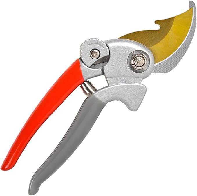 Ultra Sharp Germany Titanium Steel Pruning Shears - Cuts 3X Easier, Weak Hand Arthritis Snips, Rust-Resistant, Effortlessly 1-Inch Cut Capacity Garden Scissors, Ergonomic Handle (gt-04, 1)