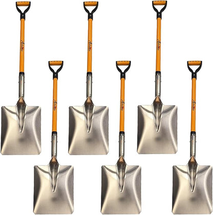 Ashman Snow Shovel with Large Scoop and Heavy Duty Handle (6 Pack)