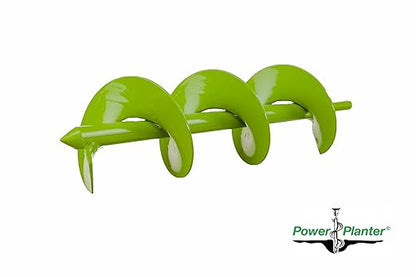 Power Planter DIY Guru Garden Drill Auger Bit (3"x12") - Designed for Planting, Digging Holes, Paint Mixing, Cement Mixing and Home Projects - Made of Steel with a 3/8" Non-Slip Hex Drive (Lime Green)