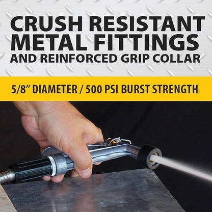 Bionic Steel 75 Ft Garden Hose with Nozzle, Premium 304 Stainless Steel Metal Water Hose 75Ft, Flexible, Rust Proof, Lightweight, Heavy Duty, Crush Resistant Fittings, Easy Coil, 500 PSI, 2025 Model