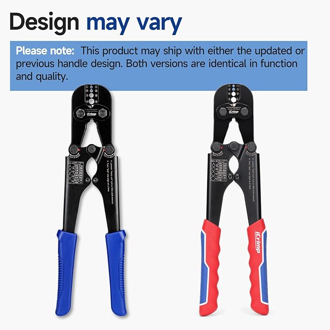 iCrimp Wire Rope Crimping Tool, 3/64-inch to 1/8-inch, Swager Kit with 330pcs Loop Sleeve and 45pcs Stainless Steel Thimble, Fishing Crimping Tool IWS-1608MC