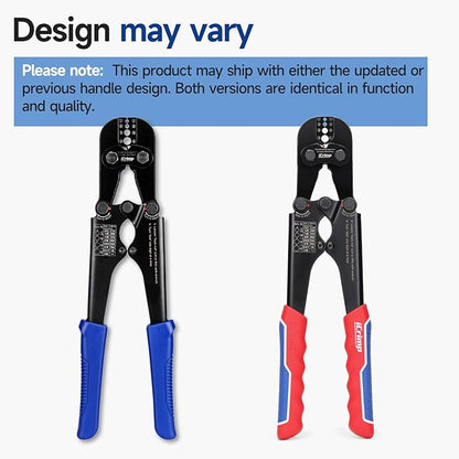 iCrimp Wire Rope Crimping Tool, 3/64-inch to 1/8-inch, Swager Kit with 330pcs Loop Sleeve and 45pcs Stainless Steel Thimble, Fishing Crimping Tool IWS-1608MC