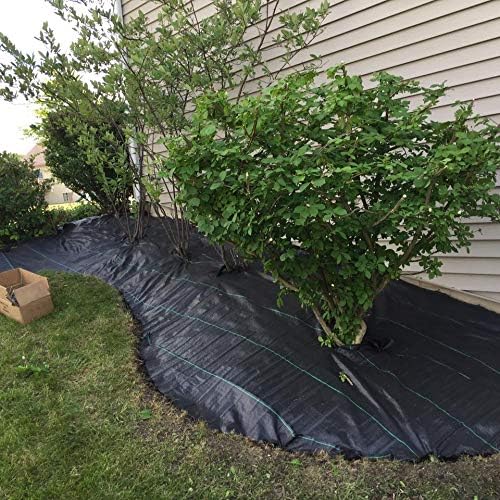 4ft x 180ft Garden Weed Barrier Landscape Fabric,Weed Block Fabric Heavy Duty 3.2OZ,Woven Mulch for Landscaping Ground Cover Weed Control Fabric, Black Garden Bed Liner