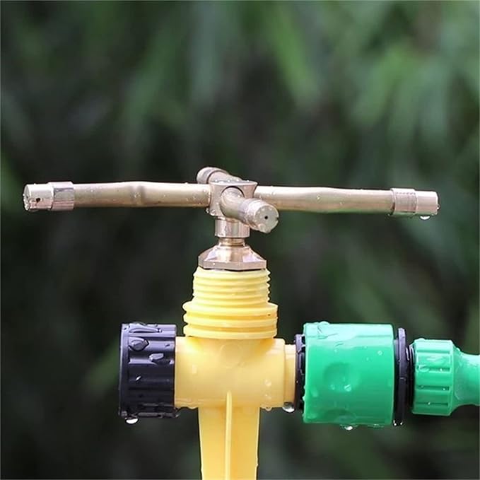 3/4 Arm Automatic Rotary Sprayer, Automatic Rotary Whirling Sprinklers for Plants 360 Degree Rotation Irrigation System Sprinkler Head Spray Diameter of 7-11 Meters for Garden Yard Lawns (2PCS)