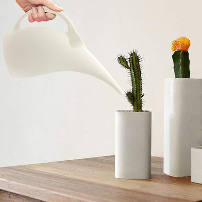 Plastic Watering Can for Plant Garden - 1/2 Gallon - White