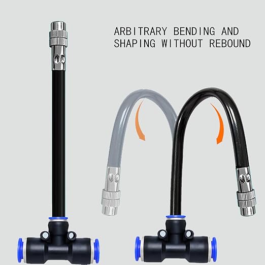 8mm Tee Sprinklers for Yard 10-Pack with Adjustable Micro Mist and Irrigation Cooling for Garden Irrigation, Machine Tool Cooling and More (8")