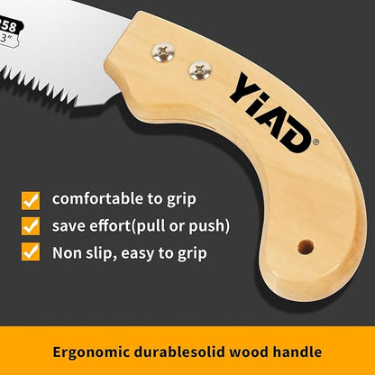 Hand Pruning Saw, 13" Curved Blade Handsaw, Hunting Saw Gardening Hand Tools Wood Working Tools, Tree Branch Cutter Wood with Hanging Scabbard for Tree Trimming Woodworking Hunting Camping