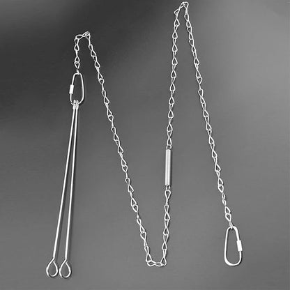 Hanging Squirrel Feeder Outside Corn Cobs Holder for Squirrels Chipmunk Funny Toy (Stainless Steel B)