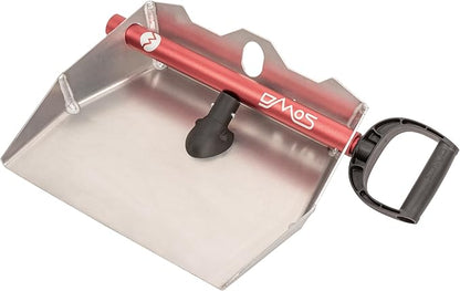DMOS Alpha Shovel - Lightweight, Heavy-Duty Aluminum Snow Shovel with Extendable & Collapsible Handle for Sidewalks & Driveways - Red