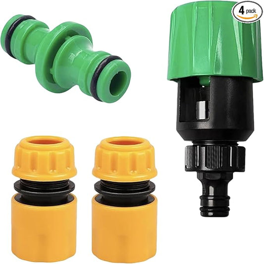 Kitchen Faucet to Garden Hose Adapter, 1/2 Inch Garden Hose Repair Kit, Faucet Quick Adapter Connector, Universal Faucet to Hose Adapter, ABS Water Hose Quick Connect Fittings (4 Pack)