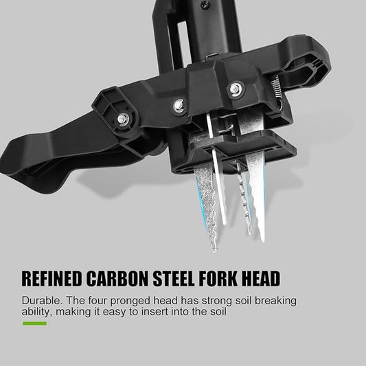 DEWINNER 4-Claw Stand Up Weed Puller Tool, 34'' Heavy Duty Manual Weeding Tool with Ergonomic Handle, Effortless Weed Removal & Ejector Design for Lawn, Garden – No Bending or Kneeling