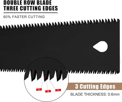 Folding Hand Saw - 5.5inch, 11TPI Pruning Saw with Smooth Cuts & Flush Cut Feature for Camping and Gardening