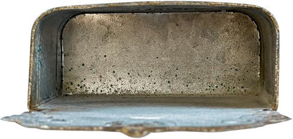 All Chic Set of 2 Metal Hanging Wall Planters Outdoor Indoor Mail Wall Mounted Planter Antique Shabby Chic Wall Decor (Grey)