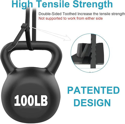 12 Inch Zip Ties Double Sided Toothed,70 LBS Tensile Strength Heavy Duty Cable Wire Ties With Self-Locking Adjustable More Durable Nylon Tie Wraps for Indoor Outdoor（500 Pack）