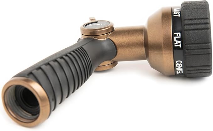 2-Pack Corvid Thumb Control 8-Pattern Garden Hose Nozzle, High-Pressure Adjustable Spray with Ergonomic Soft-Grip Handle and Durable Metal Construction, Ideal for Lawn & Garden, Car Washing