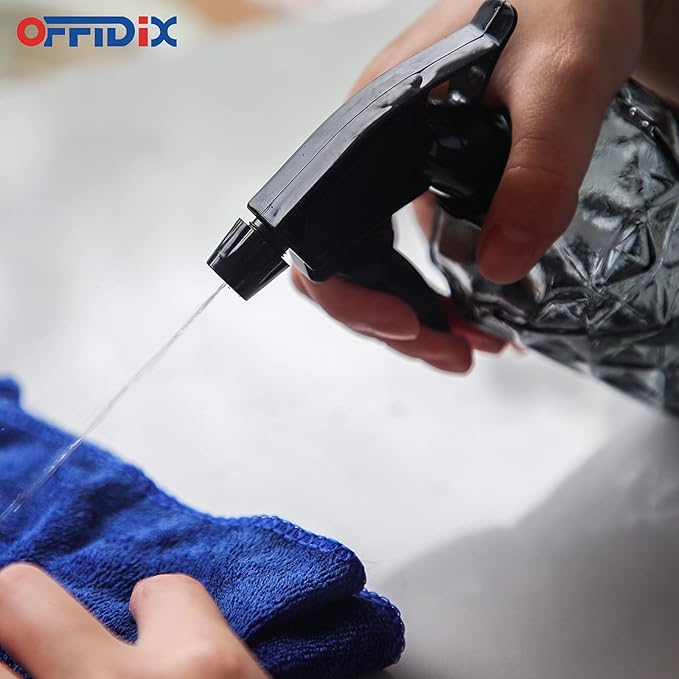 OFFIDIX Glass Spray Bottle,Plant Mister,Pressure Watering Can,Water Spray Bottle with Adjustable Nozzle,0.43L/15.17oz Handheld Spray Bottles for Outdoor Indoor Garden,Cleaning Solutions