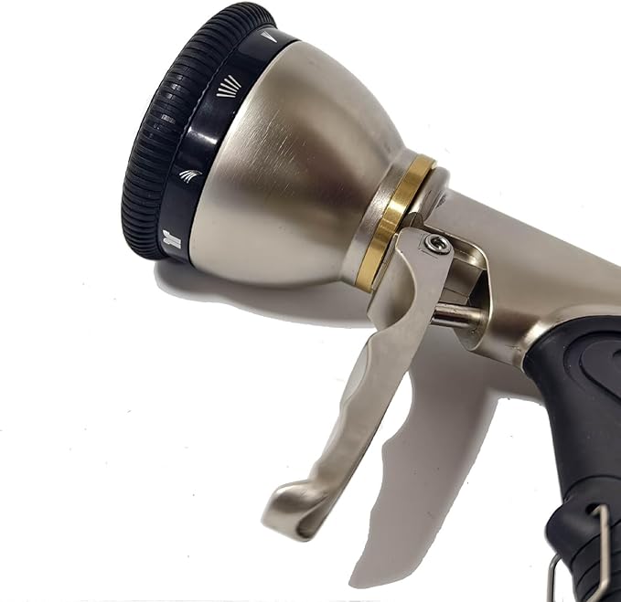 Garden Hose Nozzle,Heavy Duty Metal Water Hose Sprayer Nozzle with 9 Adjustable Spray Patterns,High Pressure Handheld Spray Nozzle Gun for Watering Plants, Car Washing