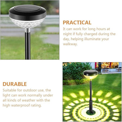 Solar Pathway Lights Outdoor Garden Stake Lamp with LED Solar Powered Light for Yard Patio Landscape Lighting Waterproof Decorative Ground Plug