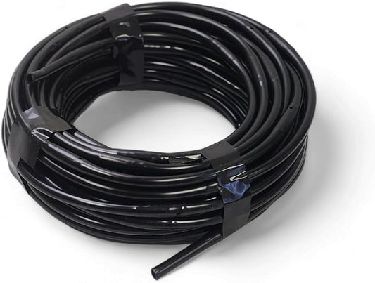 Drip Irrigation Line 1/4" Tubing Roll, 6" Emitter Spacing.52 GPH, Color Black (.170 ID x 240 OD) - Will Work from Gravity Feed (50' Foot Roll)